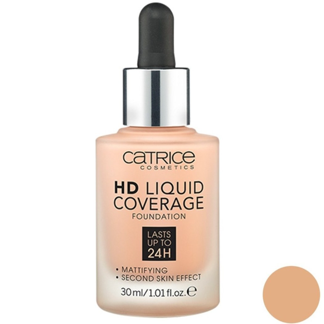 کرم پودر کاتریس مدل HD Liquid Coverage حجم ۳۰ میلی لیتر ضدآب فول‌کاور